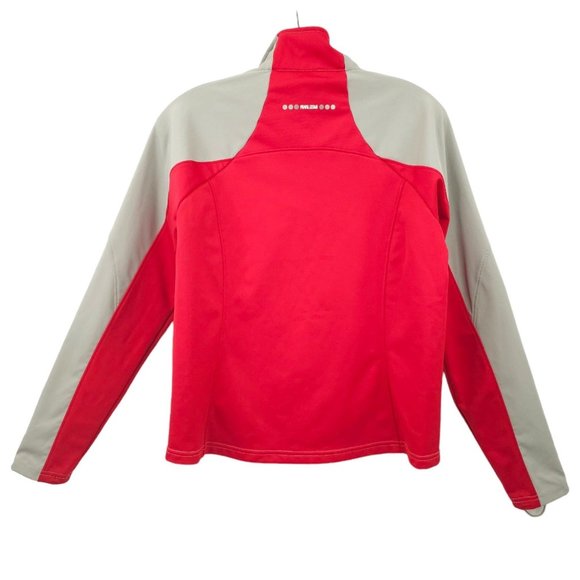 Pearl Izumi Full Zip Cycling Jacket Womens Size M Thumb Loop Sleeves Gray Red - Picture 2 of 16